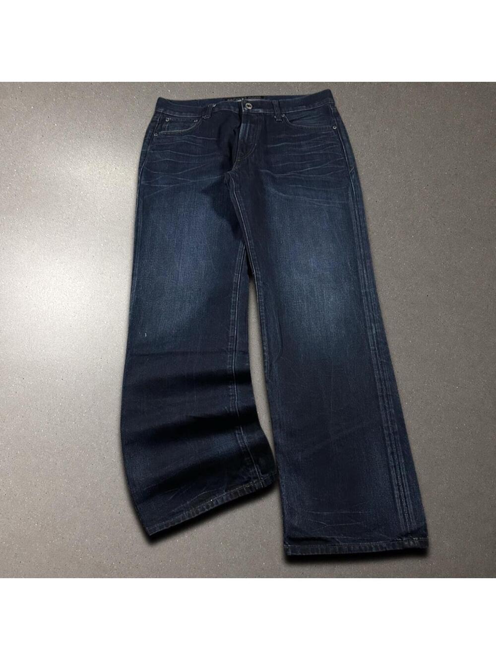 Y2K Skater Grunge Express Dark Wash Bootcut Jeans - Fits 34x31.5!